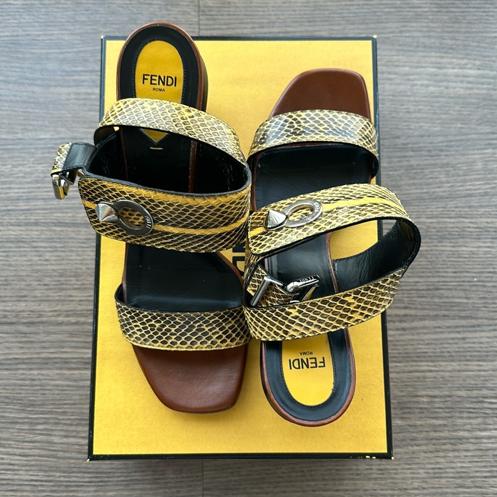 FENDI mid-heel sandals, Size EU39.5/US9.5